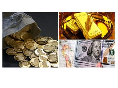 قیمت طلا، سکه و دلار امروز چهارشنبه ۲۲ آذر ۱۴۰۲/ طلا گران شد، دلار ارزان 